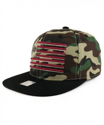 Armycrew American Flag Embroidered Snapback