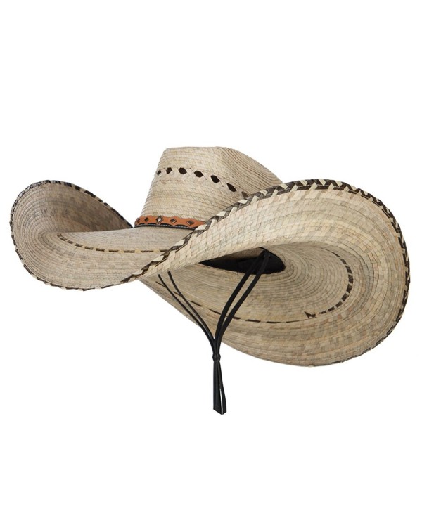 Mexican Style Wide Brim Straw Hat - Natural - CL12FV92YGJ