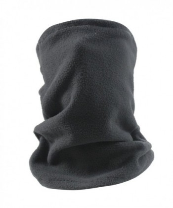 Polar Fleece Outdoor Activities Face Mask Neck Gaiter Balaclava Bandana Hood Hat - Dark Gray - CS186KD96TN