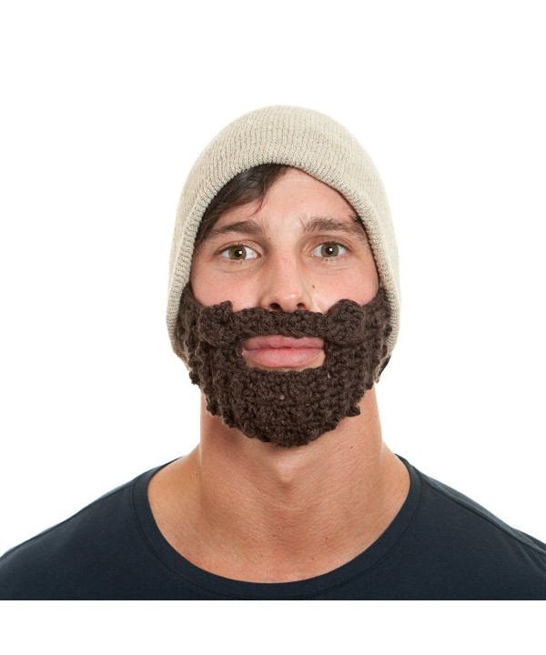 The Original Beard Beanie- Beard Hat- Made in the USA Eco Friendly - Tan - CU116R9UJS3