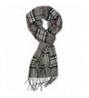 Classic Style Plaid Checked Cashmere Feel Winter Scarf with Hair Tie. - A4 - CT12MYE7ZS0