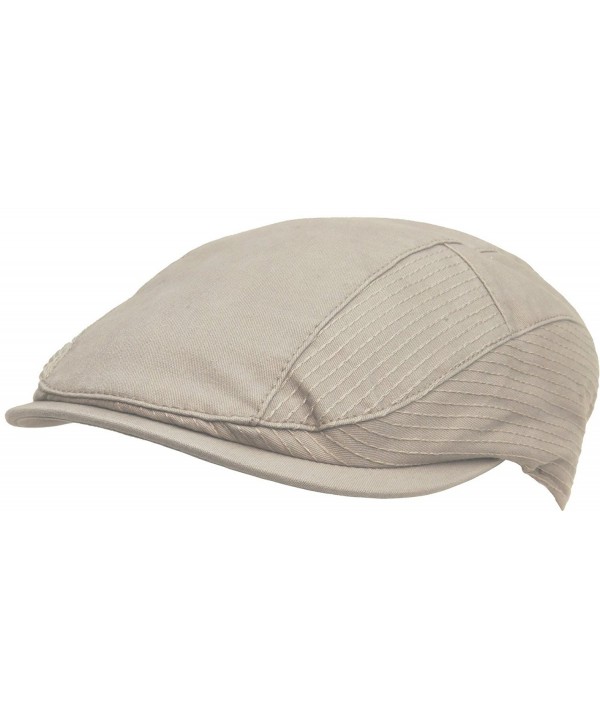 Broner 100% Cotton Ivy Cap Modified Scally Driver Hat Modern Design - Khaki - CY12DUKCLXR