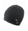 Dahlia Women's Angora Beanie Hat Rhinestone Square Double Bow Dual Layer - Black - CK128CZJFWF