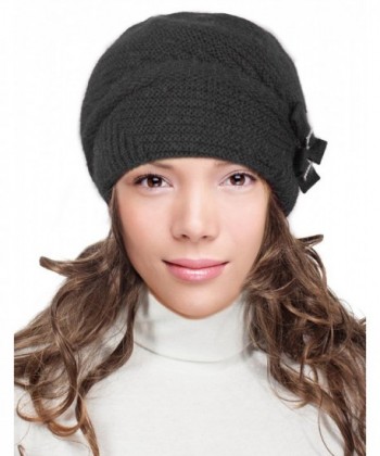 Dahlia Womens Angora Beanie Rhinestone