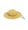 Toppers Womens Hat Wide Brim Sun Protective Straw Sun Hat w/Lanyard - Natural-brown - CP189ZS2LDZ
