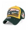 ililily Laguna Beach Vintage Distressed Trucker Hat Snapback Baseball Cap - Green - C412JU4PJE5