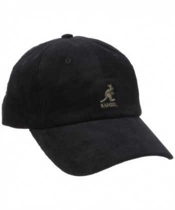 Kangol Men's Cordroy Baseball Cap - Black - C017YIS6QM2