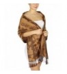 SERENITA Stem Leaf Jacquard Pashmina Scarf - Camel - C312NS177FN