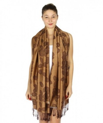 SERENITA Jacquard Pashmina Scarf Camel