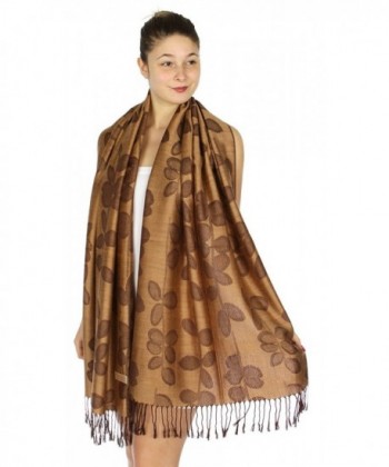 SERENITA Jacquard Pashmina Scarf Camel in Fashion Scarves