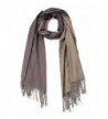 Women's Winter Scarf Tassel Plaid Scarf Warm Soft Large Blanket Wrap Shawl Scarves - Grey-camel - C41885WGQ49