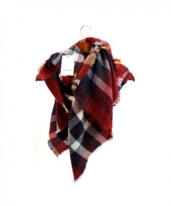 Womens Tartan Blanket Checked Pashmina