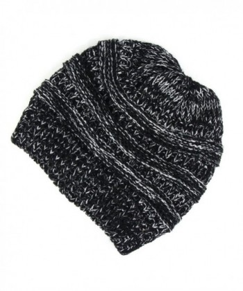 Ponytail Beanies Slouchy Crochet Skullies