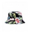 The Hat Depot 200hf1400 Hawaiian Flower Bucket Hat - 2 Colors - Black/Red - CP12544ZYG3