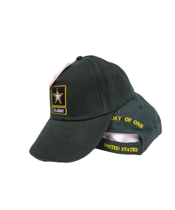 US Army Strong Army of One Star Green Hat Cap (Embroidered with USA Patch) - CX185WETX3W