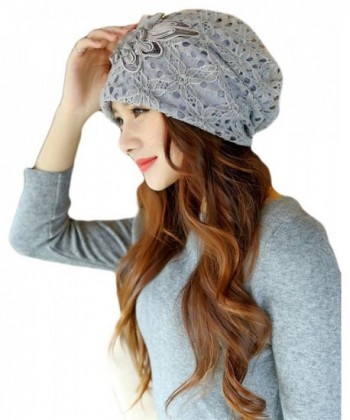 Qunson Womens Flower Beanie Turban in Women's Skullies & Beanies