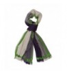 Woolberry Warm Wool Scarf Grey/Green 100% Natural Fibers Shawl Stole Wrap Soft on Skin Women - CL186IORT5W