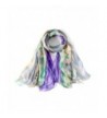 Aqueena Women's Floral Printing Silky Chiffon Lightweight Sheer Scarf Large Shawl Wraps - Floral Printing 5 - CO183KD4ZA0