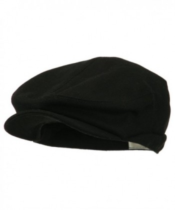 Big Men's Wool Blend Ivy Cap - Black (For Big Head) - CW11I66X0I1