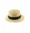 Summer Boater Gambler Hat Natural in Men's Fedoras