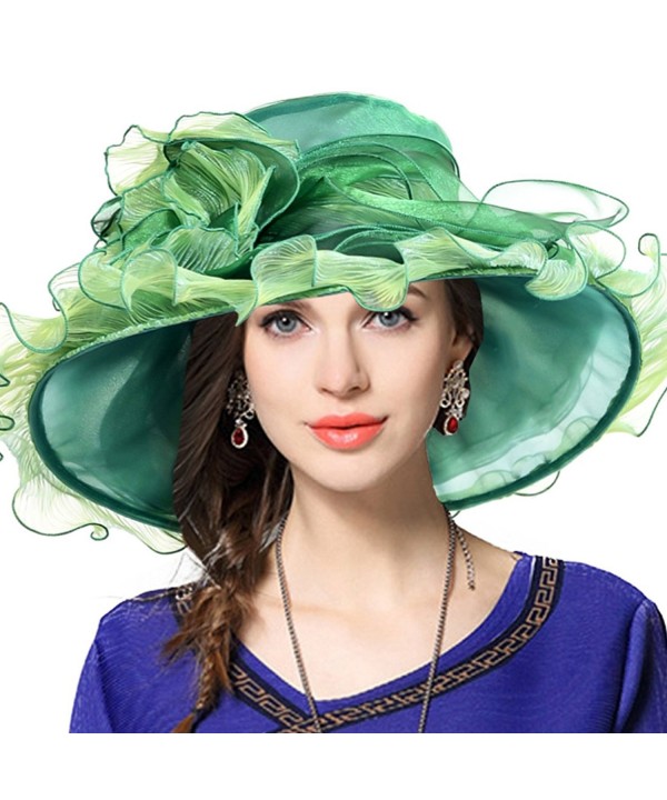 Kentucky Derby Hat Wide Brim Flounce Cocktail Tea Party Bridal Dress ...