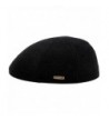 Warm Wool Blend Petersham Duckbill 6 Panel Flat Cap - Black - CS1279SZOKX