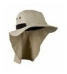 Stone Beige Outdoor Sun Flap Hat - CG11K0R6QUX