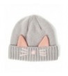 Zgllywr Women's Hat Cat Ear Crochet Braided Knit Caps - E-grey - CM189OCI955