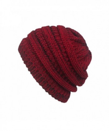 KARRESLY Beanie Womens Ponytail Ribbed in Women's Skullies & Beanies