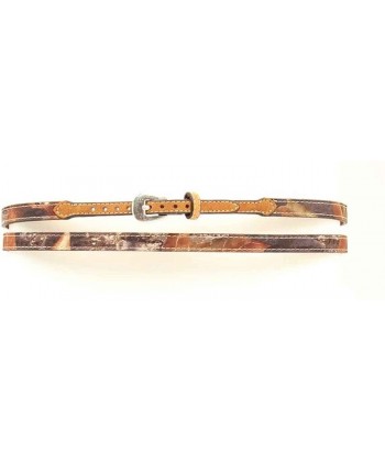M&F Western 02352222 Adult's 3/8-in Leather Buckled Hatband Mossy Oak One Size - C111I69P7H5