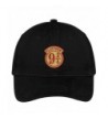 Trendy Apparel Shop Harry Platform 9 3/4 Embroidered Soft Brushed Cotton Low Profile Cap - Black - CS17Z34MT26