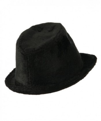 Solid Fur Fedora Black OSFM in Men's Fedoras