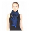 Handcrafted 40% Silk 60% Wool Fabric Cobalt Blue & Black Melange Soft Warm Scarf. X1698 - CE1849QNZYO