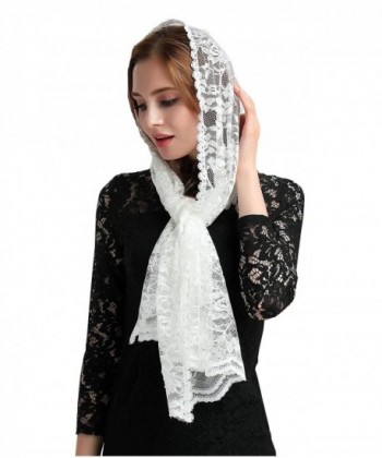Leimandy Catholic Mantilla Veils for Mass Head Covering Lace Church Headscarf S06 - Ivory - C31853ZMTOD