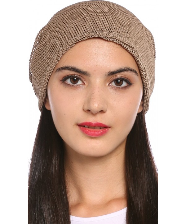 Ababalaya Women's Soft Breathable Mesh Pregnant Cap Chemo Beanie Cap nightcap - Coffee - C91820LD0R0