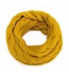 MOTINE Women's Winter Thick Ribbed Knit Warm Circle Loop Infinity Scarf - Yellow - CI12N34OM83