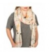 Cross Design Pastel Brown Scarf