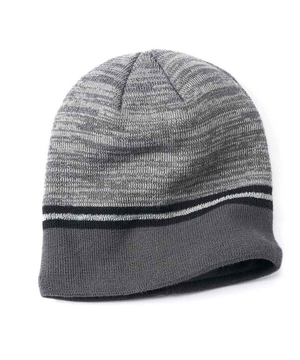 Warmtek Men Marled Reflective Fleece Lined Beanie One Size Alloy ...