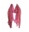 Leopard Animal Print Shawl Long Scarf Light Sheer Tonal Accent - Pink/Fuchsia/Yellow - C811CIGWR8J