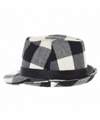 WITHMOONS Fedora Tartan Pttern DW6488