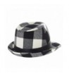 WITHMOONS Fedora Tartan Pttern DW6488 in Men's Fedoras