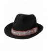 RAMPAGE Women's Crochet Banded Fedora - Black - C811VAM45JZ