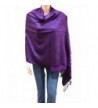 Flyingeagle Trade Inc. Jacquard Paisley Pashmina Shawl Scarf Stole for Women - Purple and Black - CO183N74DWD