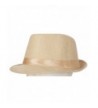 DRY77 Plain Solid Color Fedora - Beige - CC11MYS1YFD