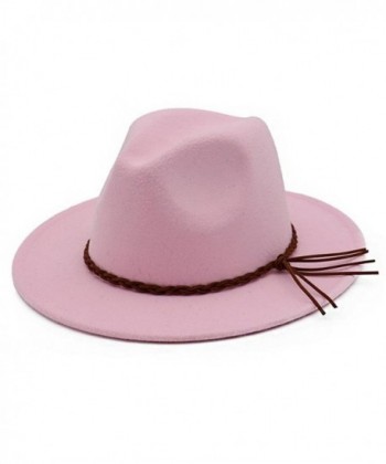 Lisianthus Women Woven-rope Woolen Fedora - Pink - CP183QZWZMQ