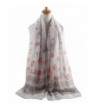 GERINLY Spring Scarves Two tone GreyPink