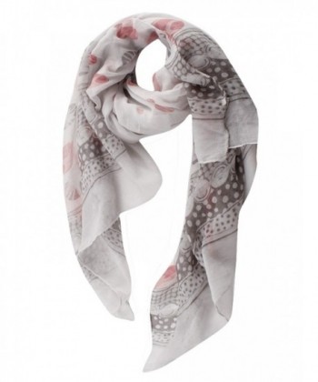 GERINLY Spring Scarves Two tone GreyPink in Fashion Scarves