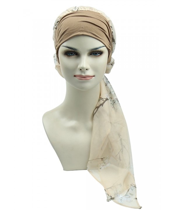 Chemo Headwear Turbans For Women Long Hair Head Scarf Headwraps Cancer Hats - Morning Light - CC180DL4QXR