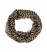 Lookatool Women Infinity Chevron Zig Zag Color Block Double Loop Scarf Wrap - Khaki - CL127LBHDKH