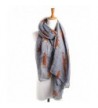 Womens Fun Cute Cartoon Fox Pattern Scarf Wrap Lightweight Soft Sheer Scarves - Gray - CX1867YQUTL